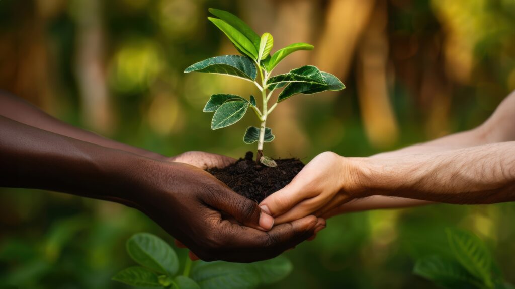 hands different skin color ethnicities coming together sign diversity